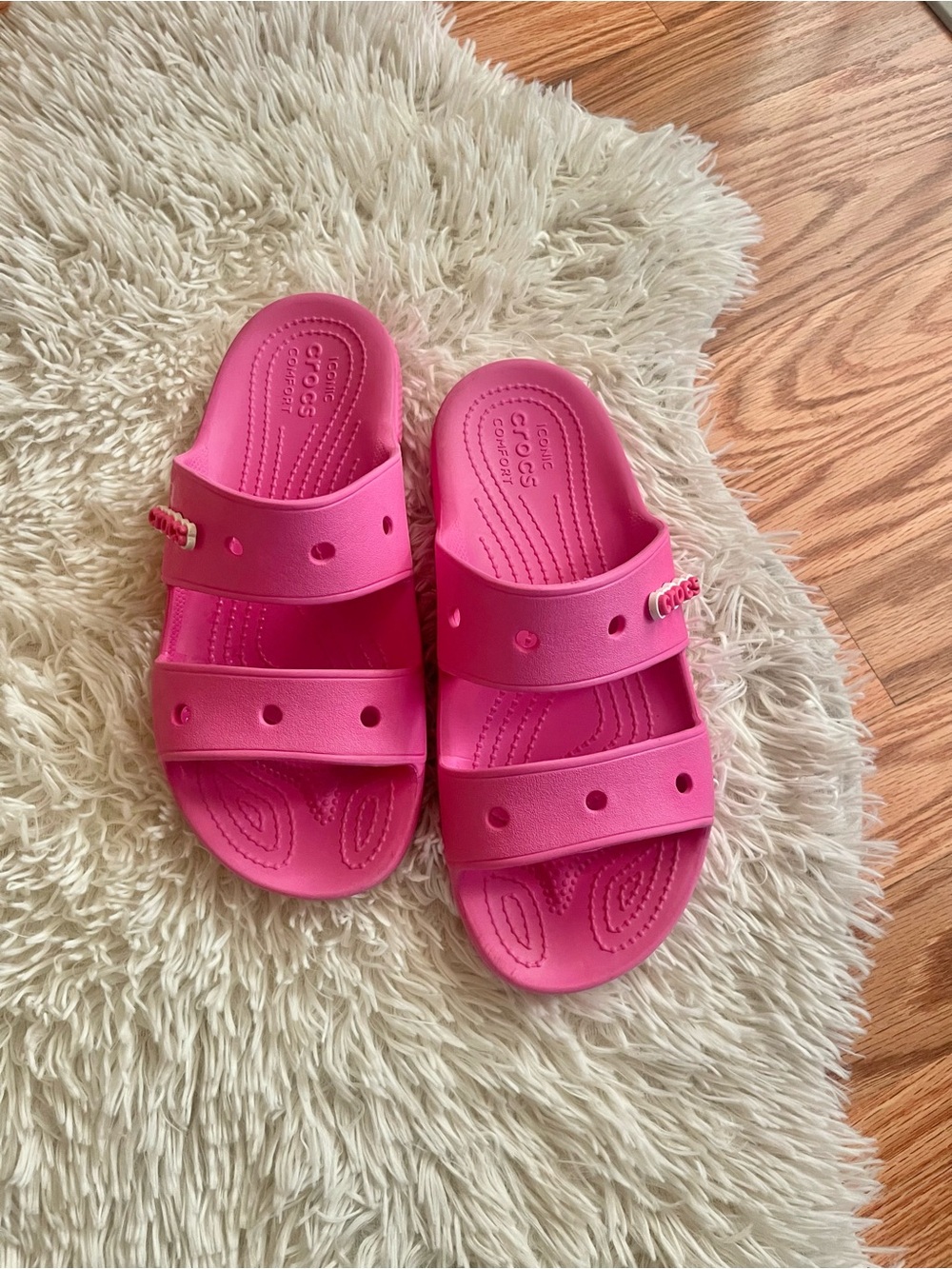 Hot Pink Crocs Sandals Size 9